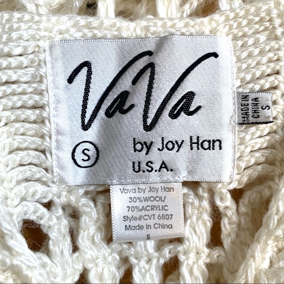 VaVa by Joy Han Crochet Knit Button Down Top - Picture 2 of 4